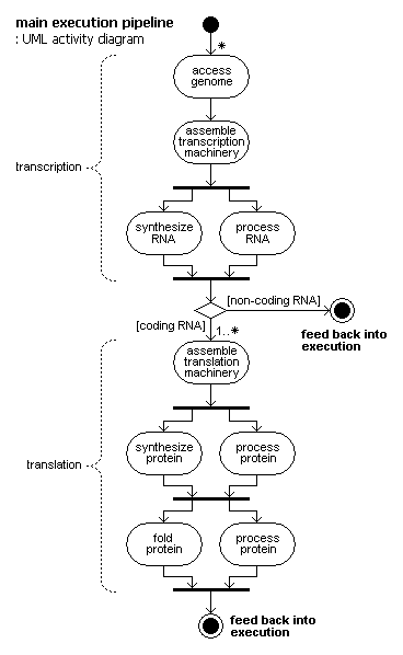 UML activity diagram showing main execution pipeline